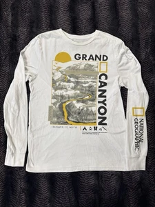 Grand Canyon Mens Shirt Medium National Geographic White Long Sleeve - Picture 1 of 7