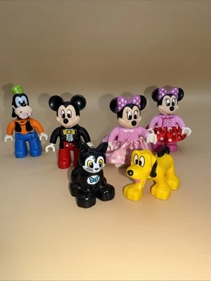 Lego Duplo Disney Mickey y (2) Minnie Mouse, Pluto, Goofy, Cat. Lote de 6. (B5) Foto 1 de 4