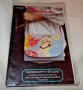 SERENDIPITY STUDIO PATTERN I27 ~ MADISON WALLET BAG ~ 8" x 6" x 2" *UNCUT - Picture 1 of 1