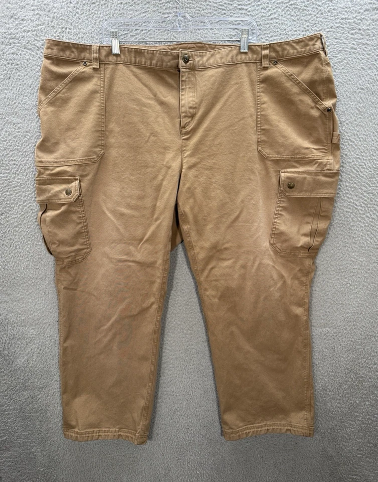 Duluth Trading Co Pants Womens 30Wx29 Brown Flex Fire Hose Cargo Curvesetter - Image 1 of 4