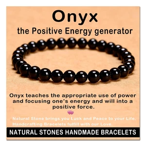 Pulsera elástica elástica elástica de piedras preciosas hecha a mano cristal curación Reiki belleza de la naturaleza - Imagen 1 de 6