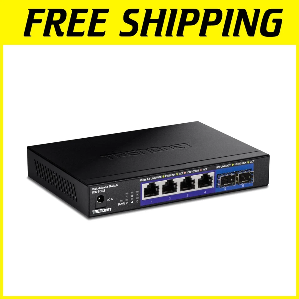 Lifetime Protection Ethernet Switch 6-Port 2.5G 10G - Image 1 of 4