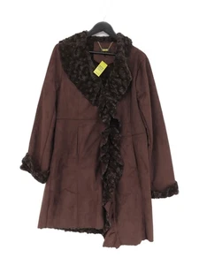 Dennis By Dennis Basso Women's Coat L Brown 100% Polyester Overcoat - Picture 1 of 5
