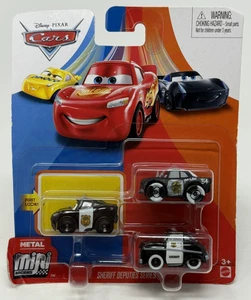 Disney Pixar Cars Mini Racers Sheriff Deputies Serie 3er Pack McQueen APB Sheriff - Bild 1 von 14