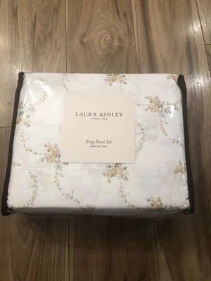 Laura Ashley Petite Rose King Sheet Set, Golden Yellow - Image 1 of 4