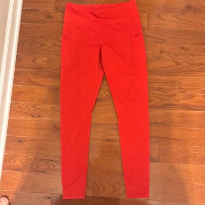 ZYIA ACTIVE MUJER Rojo Leggings Atléticos Bolsillo Talla 12 Pantalones Yoga Navidad Foto 1 de 4