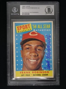 1958 Topps #484 Frank Robinson BGS Auténtico Firmado a Mano Automático "14X All Star - Imagen 1 de 2