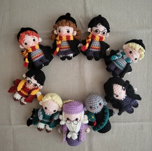 Harry Potter Magic School Friends Hand Knitted Dolls - Handmade - Picture 1 of 13