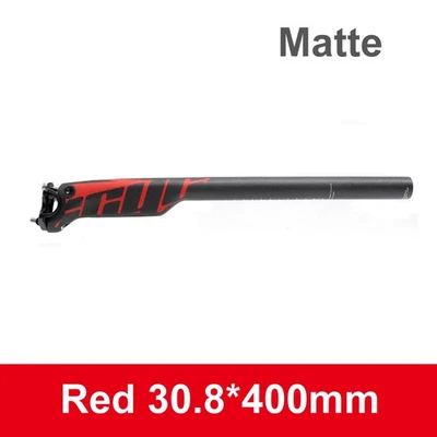 Length 350/400mm Carbon MTB Bicycle Seats Bike Seat Post 27.2/30.8/31.6mm - Image 1 of 4