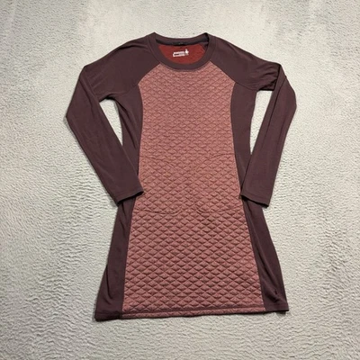 Mini Vestido Smartwool Diamond Peak Acolchado Mujer Talla Pequeña Granate Lana Merino Foto 1 de 4