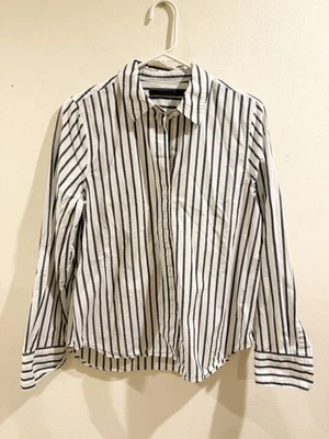 jenni kayne 经典衬衫上衣小号条纹 — 第 1/3 张图片