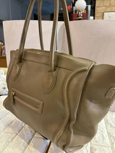 CELINE Luggage Phantom Tote Bag Lether Brown Beige - Picture 1 of 24