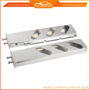 Pair 2.5" Bolt Pattern 30" Mud Flap Hangers Spring Loaded w/ Oval Light Cutouts - Picture 1 of 11