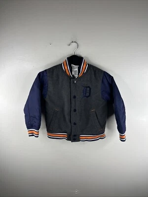 Vintage Detroit Lions Varsity Jacket Youth Medium Gray Bomber MLB Boys B62 - Image 1 of 4