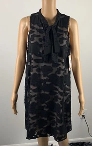 Neu mit Etikett Ivanka Trump Damen schwarz ärmellos Blumen Etuikleid Größe 6 UVP 158 $ - Bild 1 von 7