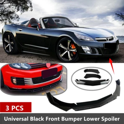 Universal Black Fit For 2007-2010 Saturn Sky Front Bumper Splitter Spoiler Lip Foto 1 de 4