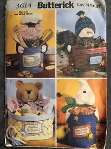 Butterick 3614 LUV 'N STUFF Gift Container Sewing Craft Pattern UNCUT 2002 - Picture 1 of 4