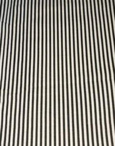 100% Cotton Halloween Keepsake Calico Black And White Striped Fabric FQ - Picture 1 of 2