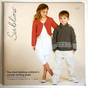 Sublime No 662 Third Children's Knitting Book DK 14 Designs Kids 2-11 Years VGC - Picture 1 of 5