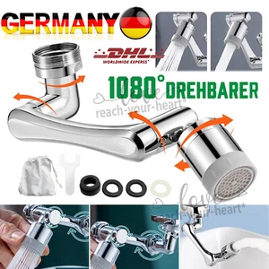 1080° WasserhahnAufsatz Verlängerung Schwenkbarer Küchenspüle Wassersprudel kopf - Bild 1 von 12