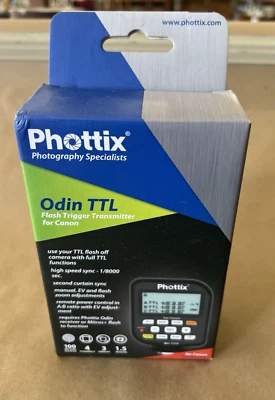 PHOTTIX ODIN TTL FLASH TRIGGER TRANSMITTER FOR CANON - Image 1 of 3