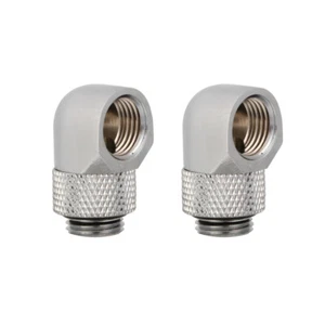 2pcs PC Wasser Kühlsystem G1/4 Stecker PC Winkel Drehadapter Kühlung Rohr Joint - Bild 1 von 7