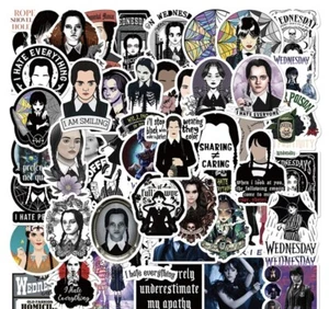 10 Random Wednesday Addams TV Stickers Car Decals Laptop Binder Free Shipping - Picture 1 of 3