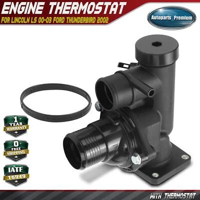 Thermostat Housing Assembly w/ Thermostat for Lincoln LS 00-03 Ford Thunderbird - Image 1 of 4