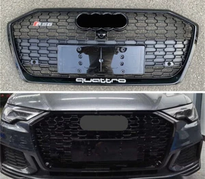 Parachoques delantero rejilla de malla de panal para Audi A6 RS6 S6 2019-2022 - Imagen 1 de 5