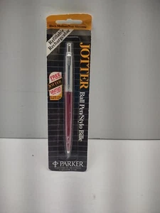Vintage Red Medium PARKER JOTTER BLACK INK MEDIUM BALLPOINT PEN - Picture 1 of 2