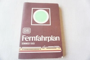 1969 German Deutsche Bundesbahn Train Railway Timetable DB Fernfahrplan - Foto 1 di 9