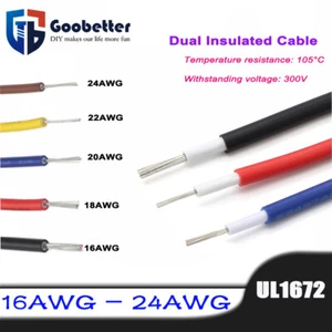UL1672 PVC Electronic Wire Double Insulated Copper Tinned 16 18 20 22 AWG 24 AWG - Picture 1 of 9