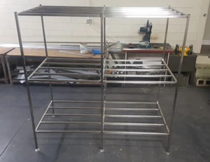 MADE TO ORDER S/STEEL GRADE 304 DUNNAGE MEAT HANGING/STORAGE RACK 2.0x1.0x2.0(H) - Picture 1 of 9