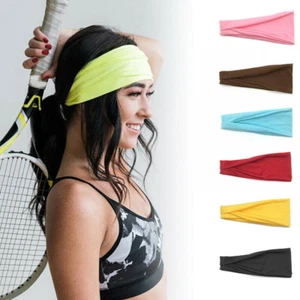 Frauen Stretch Gym Yoga Sport Jogging Stirnband Schweißband Kopf Haarband Männer Halstuch - Bild 1 von 20