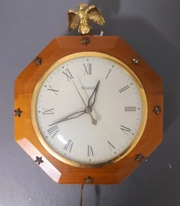 United Clock Corp Brooklyn NY Vintage Eagle and Stars Uhr MCM NEUWERTIG - funktioniert 💪  - Bild 1 von 2