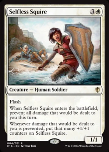 MTG - Selfless Squire - Commander 2016 - NM, English Magic FLAT RATE SHIP - Image 1 of 1