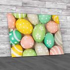Eggs Painted Kids Easter Original Canvas Print Large Picture Wall Art