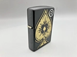 Zippo 28662 Spade Matte Black Never Opened 2014 - Picture 1 of 5