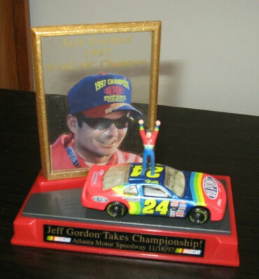 NASCAR-JEFF GORDON #24-ATLANTA MOTOR SPEEDWAY-CAMPEONATO-1997-TARJETA TRANSPARENTE-COCHE Foto 1 de 4