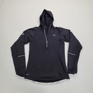 Nike Sweater Womens Extra Small Black Hooded Dri-Fit Pullover Outdoors Ladies