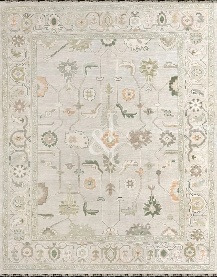 Alfombra alfombra vintage Oushak alfombra contemporánea crema moderna Oushak 3x5 Foto 1 de 1