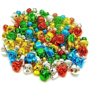 Campanas Jingle 15 mm 10 mm en oro plateado rojo azul verde - Imagen 1 de 18