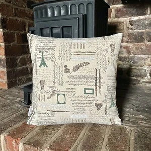 129. Handmade Calligraphy Pen Natural LINEN Cotton Cushion Cover.Various sizes - Picture 1 of 2