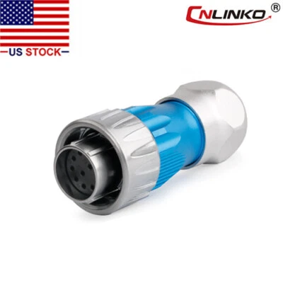 CNLINKO 12 Pin Power Circular Connector Female Plug Outdoor IP67 Heavy Duty M24 - Image 1 of 4