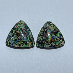 Ethiopian Opal Unique Gemstone Earrings Making Cabochon Lab-Created Mix Size - Picture 1 of 4