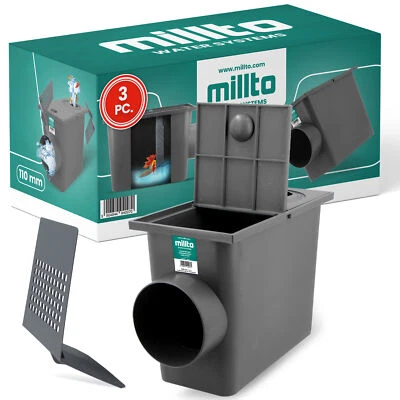 3x Millto™ Rainwater Drain Side Gutter Drain Rain Sink Box Yard Drain - Image 1 of 4