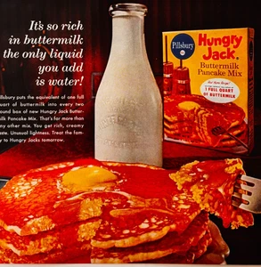 1962 Pillsbury Hungry Jack Advertisement Buttermilk Pancake Mix Vintage DWXX3 - Picture 1 of 2