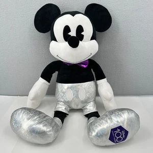Disney 100 Years of Wonder Black White Mickey Mouse Jumbo Plush Stuffed 30" Tall - Picture 1 of 19