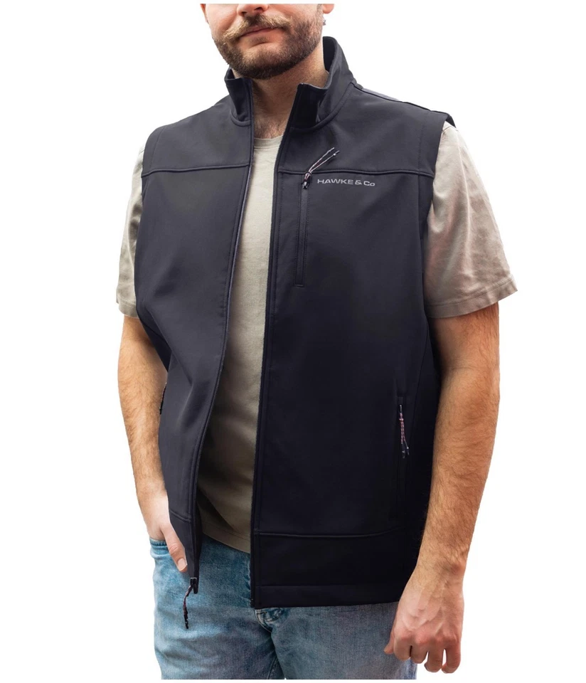 Hawke & Co. Mens Soft Shell Outerwear Vest, Blue, Medium - Image 1 of 1
