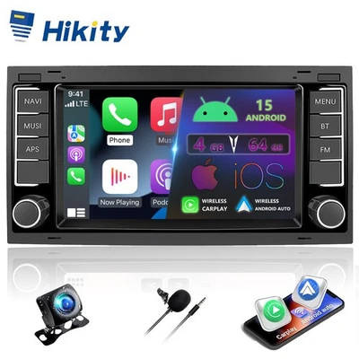 CarPlay 4+64G Android 15 Radio GPS Für VW Touareg Transporter Ts Multivan +KAM - Bild 1 von 4